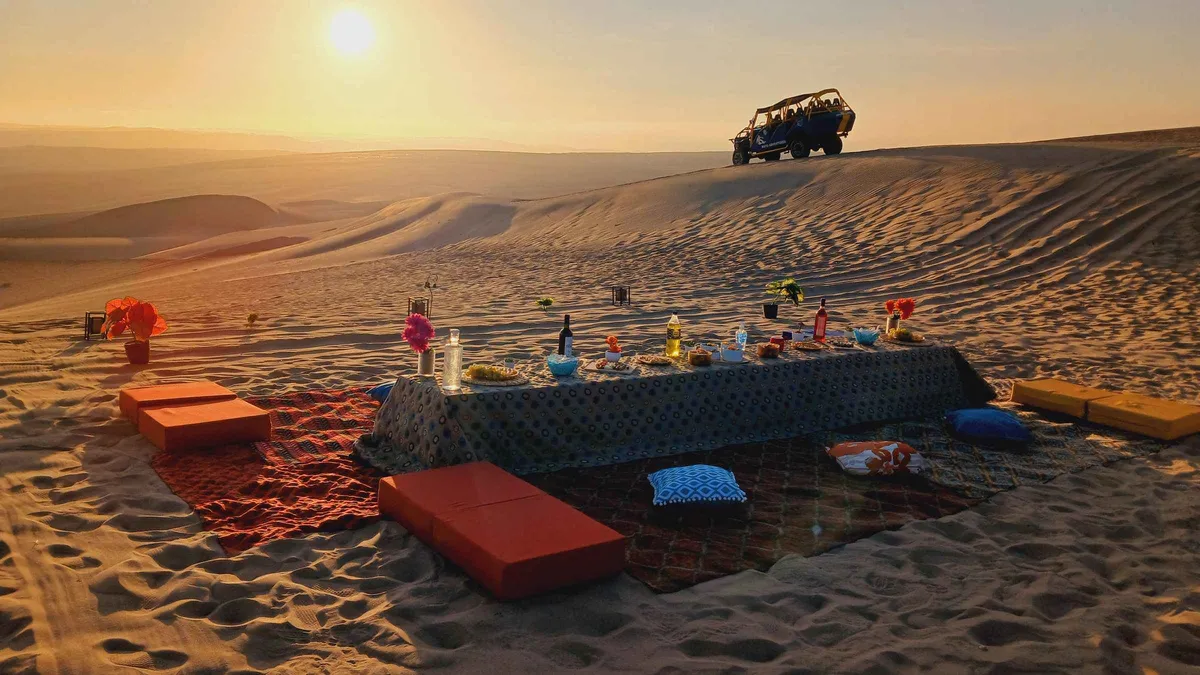 Lima Experience picnic tour — Lima Experience Ballestas Islands, Dune Buggy and Desert Sunset Picnic on a Huacachina tour from Lima, Ica, Peru